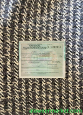 Zambia national registration card photolook BACK